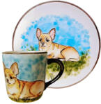 BögreManufaktúra Csivava kutyás bögre és reggeliző tányér