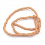 Mixform Heishi Handmade Polimer Öko Agyag gyöngyök, Peru, 4x1mm, 375db/40cm/szál (13WB29946)