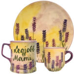 BögreManufaktúra Feliratos neves Levendula reggeliző szett