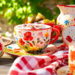 BögreManufaktúra Pipacsmező jumbo bögre és reggeliző tányér