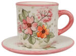 BögreManufaktúra Csipkerózsa vadvirág kávés bögre és kistányér