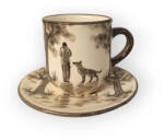 BögreManufaktúra Vicces kutyás fiúval kávés bögre és tányér VK029