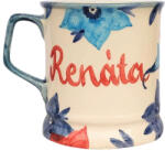 BögreManufaktúra Feliratos neves Kék virágos bögre