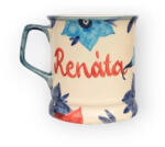 BögreManufaktúra Feliratos Kék Virágos Bögre