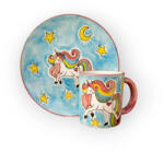 BögreManufaktúra Unikornis reggeliző tányér és bögre