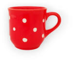 BögreManufaktúra Piros pöttyös kávés bögre