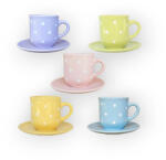 BögreManufaktúra pasztelll színes Kávéskészlet ötös