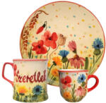 BögreManufaktúra Feliratos neves Pipacsmező reggeliző szett