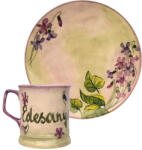 BögreManufaktúra Feliratos neves Ibolya bögre és reggeliző tányér