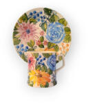 BögreManufaktúra Virágos bögre és reggeliző tányér FL003 - kék rózsa