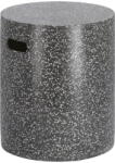 Kave Home Fekete beton tárolóasztal, ⌀ 35 cm - Kave Home