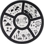 Vitaus Fekete-fehér mosható gyerek játszószőnyeg ø100 cm My Home - Vitaus