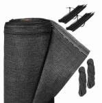 Relax Belátásgátló 180 cm x 10 m kerítés takaró szélfogó erkélyre, teraszra fekete UV- és időjárásálló árnyékoló