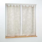 douceur d'intérieur Világosbarna átlátszó függöny szett 2 db-os 60x120 cm Karla - douceur d'intérieur