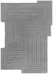 Flair Rugs Szürke kézi szövésű gyapjú szőnyeg 200x290 cm Zen Rectangles - Flair Rugs