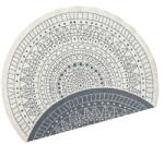 Hanse Home Porto szürke-krémszínű kültéri szőnyeg, ø 200 cm - NORTHRUGS