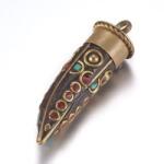 MIXFORM Medál Agyag és sárgaréz Handmade 56-59x18mm 1db (13WB27259)