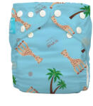 Charlie Banana Scutec textil refolosibil Charlie Banana cu inserturi din cânepă, Sophie La Girafe Blue