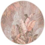Mila Home Világos rózsaszín mosható kerek szőnyeg ø 120 cm Dusty Leaves - Mila Home