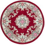 Flair Rugs Aubusson piros gyapjú szőnyeg, ⌀ 120 cm - Flair Rugs