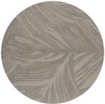Flair Rugs Szürke gyapjú kerek szőnyeg ø 160 cm Leaf - Flair Rugs