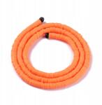 Mixform Heishi Handmade Polimer Öko Agyag gyöngyök, korong, 4x1mm, 375db/40cm/szál (13WB29937)