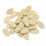 Mixform Akril gyöngyök, Ovális, Arany mintás, Szín: Bézs 21x13x4mm 30db/25g (13WB14216)