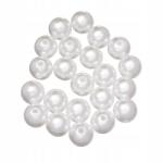 Mixform Gyöngyök Akril utánzat Gyöngyök Festett, Kerek, Fehér, 16x15.5mm, 25g~12db (13WB14131)