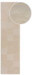 Flair Rugs Bézs kézi szövésű gyapjú futószőnyeg 60x230 cm Checkerboard - Flair Rugs