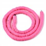 Mixform Heishi Handmade Polimer Öko Agyag gyöngyök, korong, 6x1mm, 345db/40cm/szál (13WB30003)