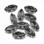 MIXFORM Varrható strasszok kosárban, Üveg/Réz, Lószem, 12x6mm, 10db (13WB19702)