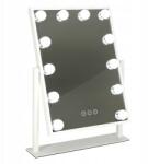 LED-es sminktükör 30x40 cm, 12 izzó, Usb, fém, minimalista (KX3942_1)