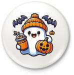 printfashion Cuki halloween szellem - Kitűző, hűtőmágnes - Fehér (17758681)