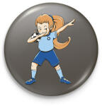 printfashion Focista csaj - Kitűző, hűtőmágnes - Sötétszürke (17820943)