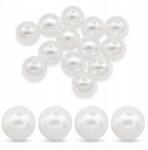Mixform Akril gyöngyök, fényes, kerek, fehér, 14mm, 25g~18db (13WB14132)