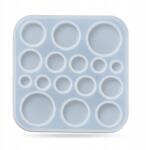 MIXFORM Szilikon öntőforma kabosonokhoz, lapos, kerek, 91x91x5mm, 1db