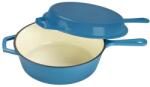 ECHTWERK Set Schmortopf si Grillpfanne 2-in-1 Gusseisen Email 25L Albastru deschis (EW-GE-1307B)