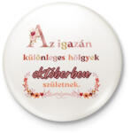 printfashion szülinap okt virágos - Kitűző, hűtőmágnes - Fehér (17741973)