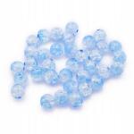 Mixform Akril gyöngyök Crackle Átlátszó, Kerek, Bíbor, 10mm, 25g~45db (13WB23945)