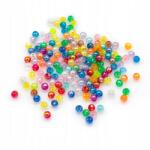 Mixform Öko Akril gyöngyök Átlátszó Kerek, Szín Ab, Mix, 4mm, 25g~700db (13Z23942)