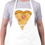 printfashion Szív alakú pizza - Kötény - Fehér (17844375)