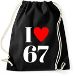 printfashion I LOVE 67 - Sportzsák, Tornazsák - Fekete (17788248)