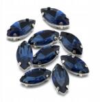 MIXFORM Varrható strasszok kosárban, üveg/réz, kék, 10x5x4mm, 10db (13WB19712)