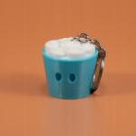  Kulcstartó gyerekeknek 3D nyomtatás színes bögre habszivacs briliáns vicces