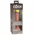 King Cock Elite vibrátor, 17.8cm hosszú, kétrétegű, tapadókorongos (Dildo King Cock Elite)