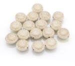 Mixform Akril gyöngyök, Kerek Lapos, Arany Mintás, Bézs 16x10mm 17db/25g (13WB14213)