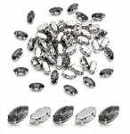 MIXFORM Varrható strasszok, Kristály üveg, Sárgaréz, Lószem, 8x4x3.5mm, 50db (13WB32055)