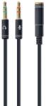 Gembird ! Adapter audio stereo 3.5mm mini Jack/4PIN/ audio cable 0.2 m 2 x 3.5mm Black (CCA-418M)