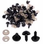 MIXFORM Biztonsági orrdugó játékhoz, műanyag, fekete, 9.5x11mm, 50 db (13WB31557)