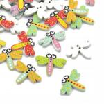 MIXFORM Gombok Fa Festett Szitakötő 24.5x19.5mm 10db (14WB9611)